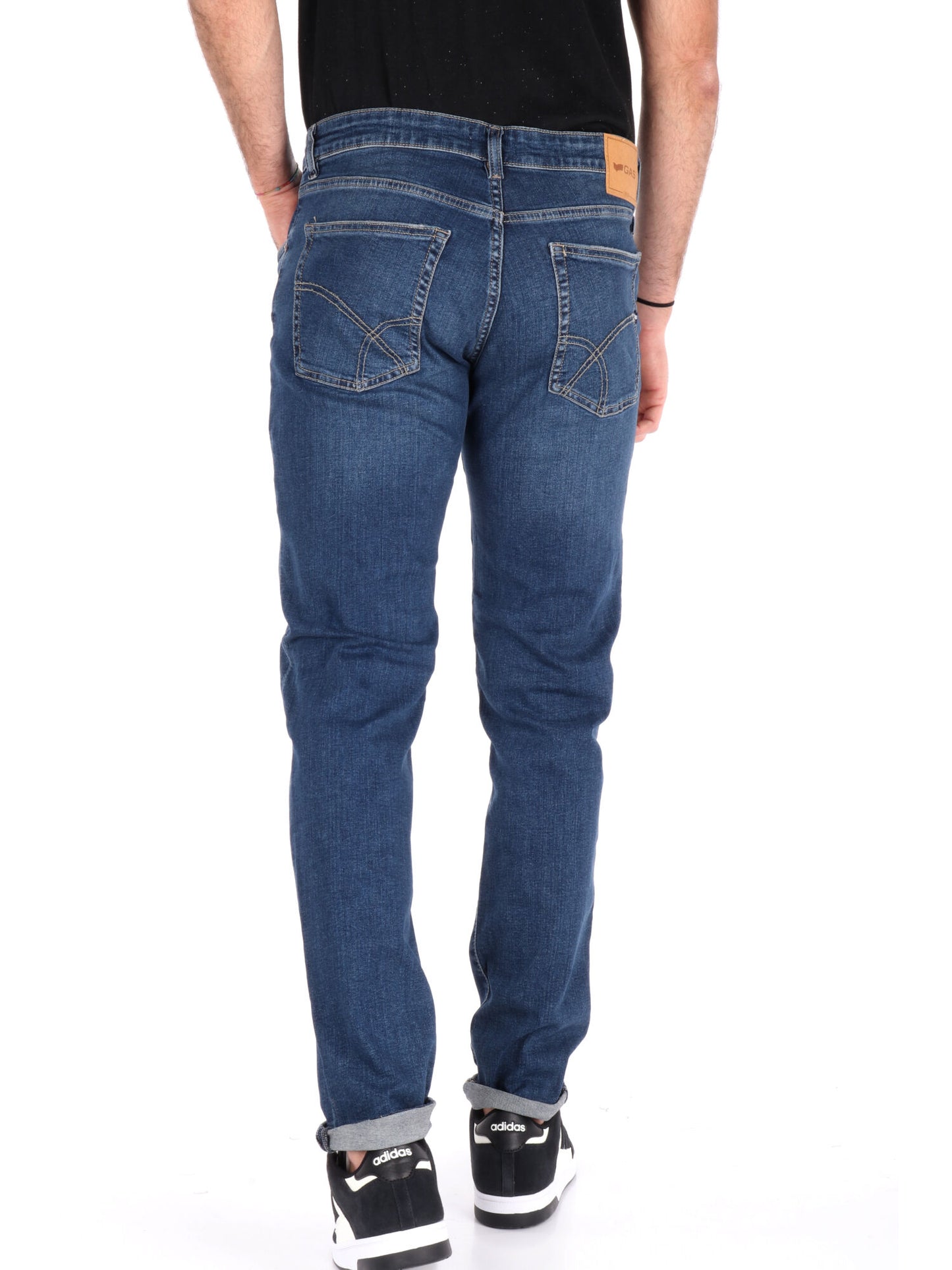 JEANS SKINNY SAX GAS DA UOMO BLU DENIM