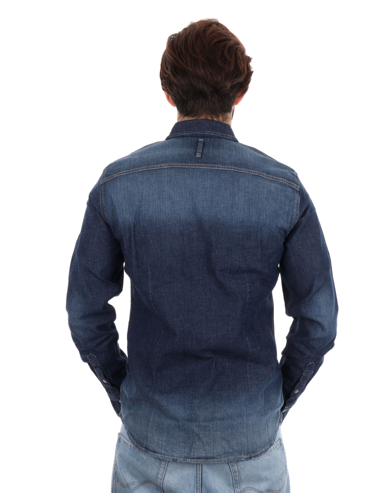 Gas kant new demin camicia da uomo jeans scuro