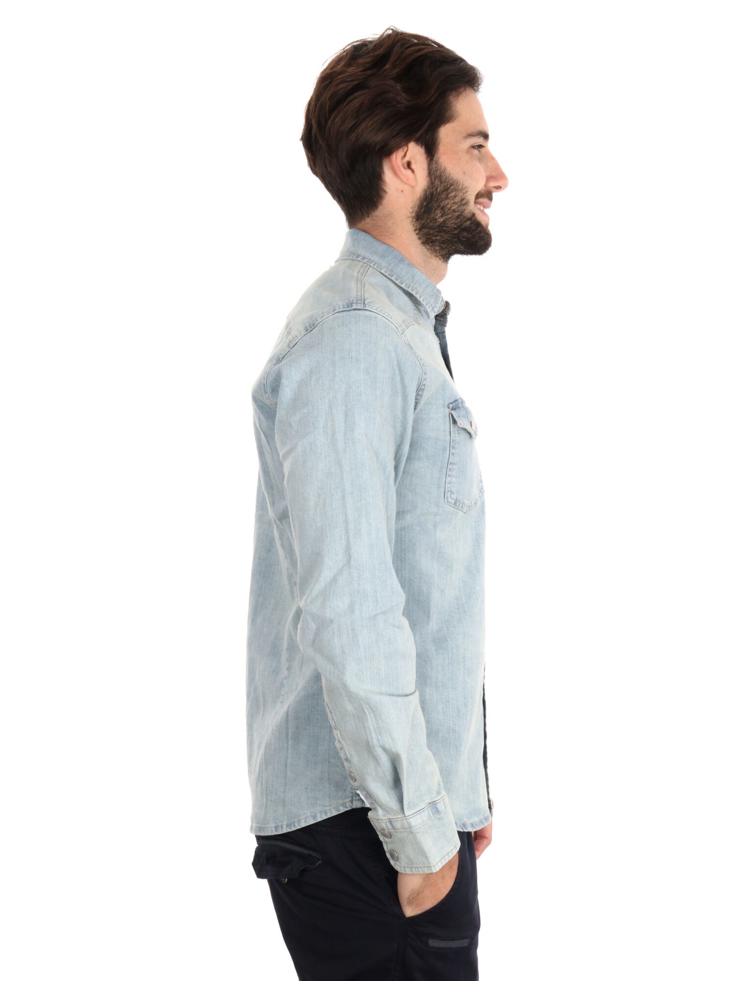 CAMICIA KANT NEW DENIM GAS UOMO JEANS CHIARO