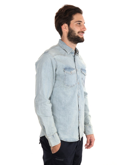 CAMICIA KANT NEW DENIM GAS UOMO JEANS CHIARO