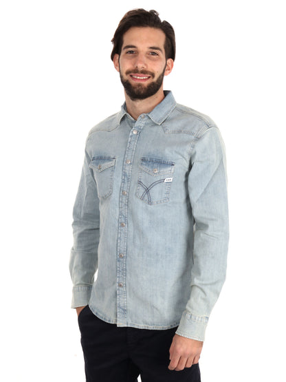 CAMICIA KANT NEW DENIM GAS UOMO JEANS CHIARO