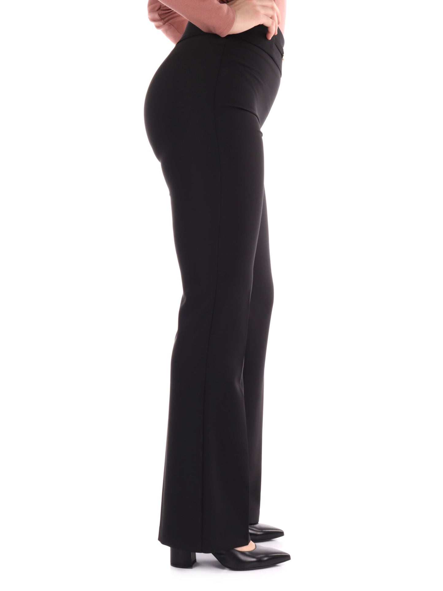 PANTALONE PALAZZO CON FIBBIA ARTIGLI DONNA NERO