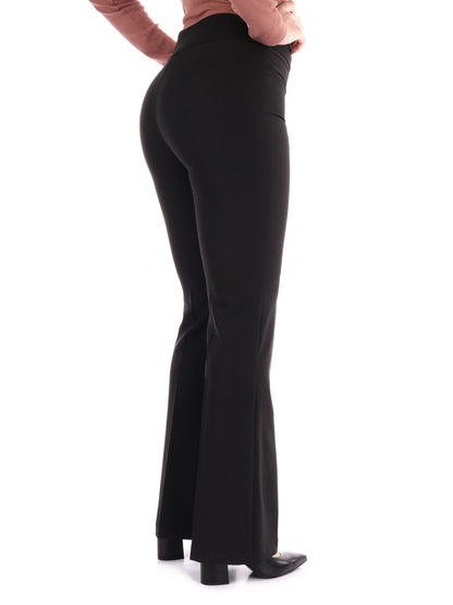 PANTALONE PALAZZO CON FIBBIA ARTIGLI DONNA NERO