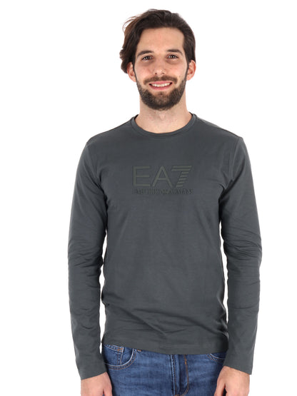 T-SHIRT MANICA LUNGA VISIBILITY EA7 EMPORIO ARMANI UOMO VERDE