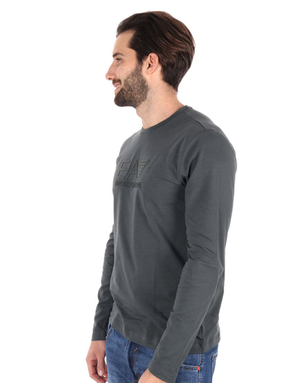 T-SHIRT MANICA LUNGA VISIBILITY EA7 EMPORIO ARMANI UOMO VERDE
