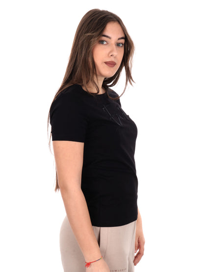 T-SHIRT SCOLLO A BARCHETTA EA7 EMPORIO ARMANI DONNA NERO