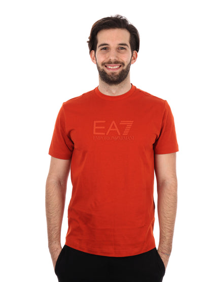 T-SHIRT VISIBILITY EA7 EMPORIO ARMANI UOMO ARANCIO