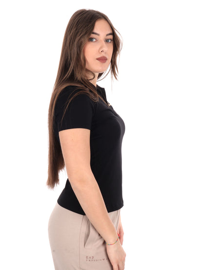 POLO EVOLUTION EA7 EMPORIO ARMANI DONNA NERO