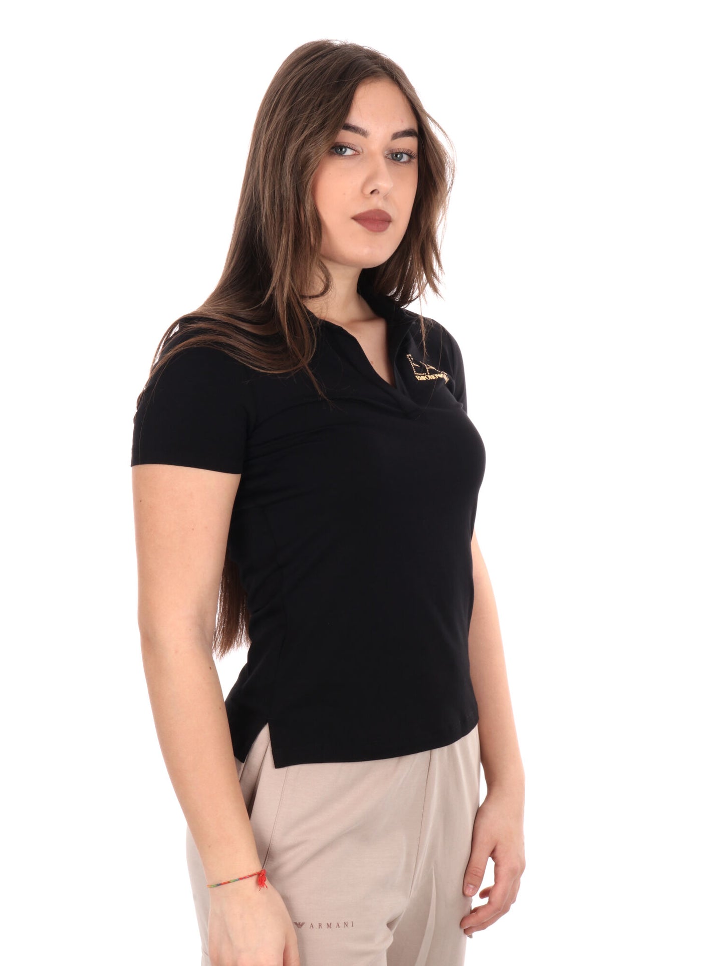 POLO EVOLUTION EA7 EMPORIO ARMANI DONNA NERO
