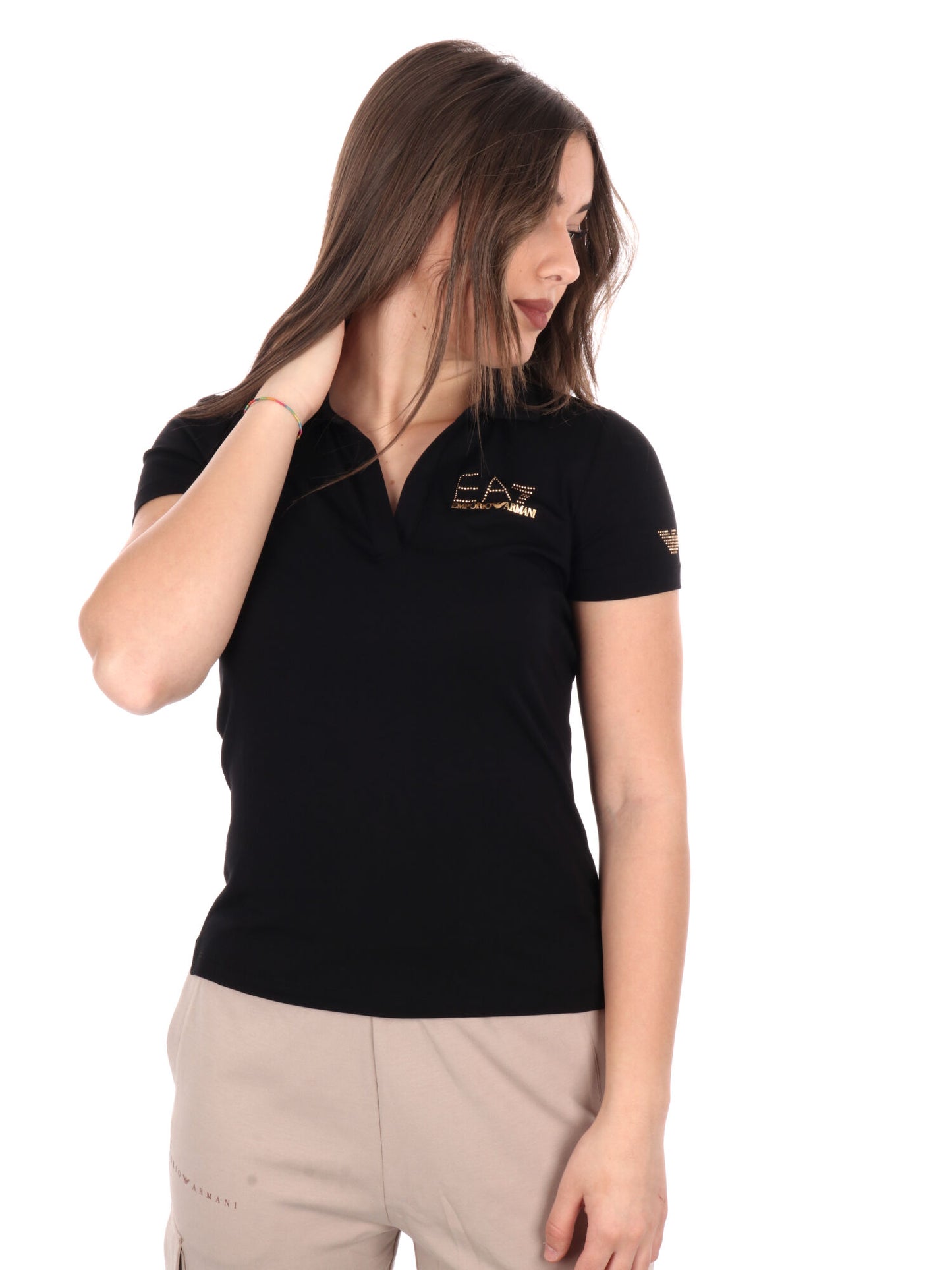 POLO EVOLUTION EA7 EMPORIO ARMANI DONNA NERO