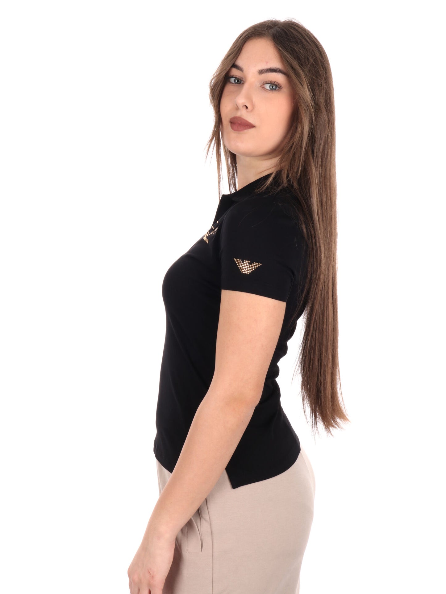 POLO EVOLUTION EA7 EMPORIO ARMANI DONNA NERO