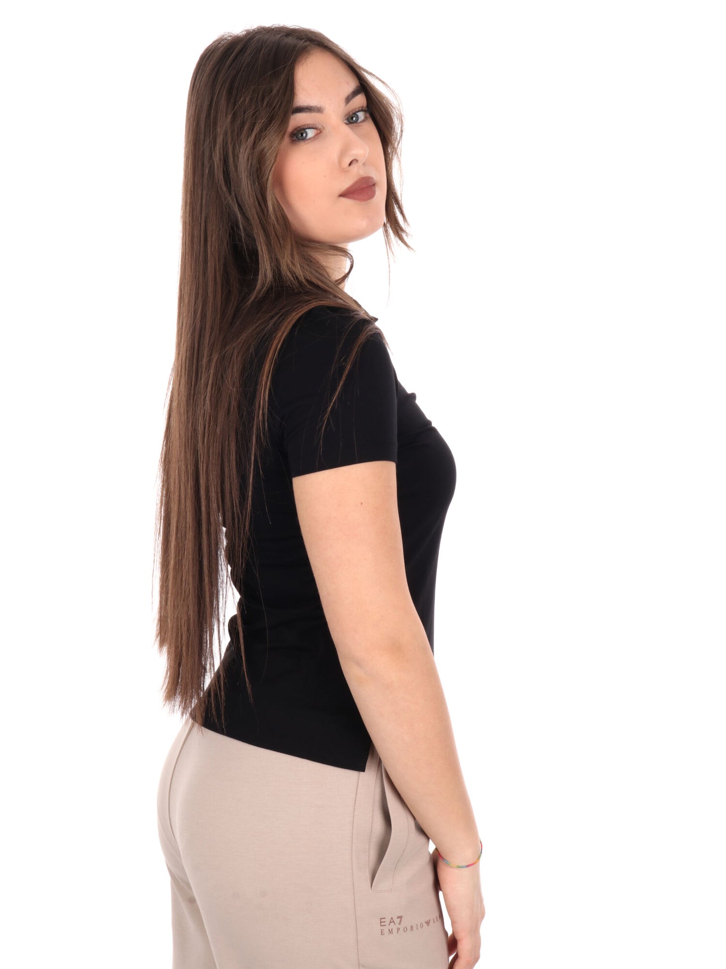 POLO EVOLUTION EA7 EMPORIO ARMANI DONNA NERO