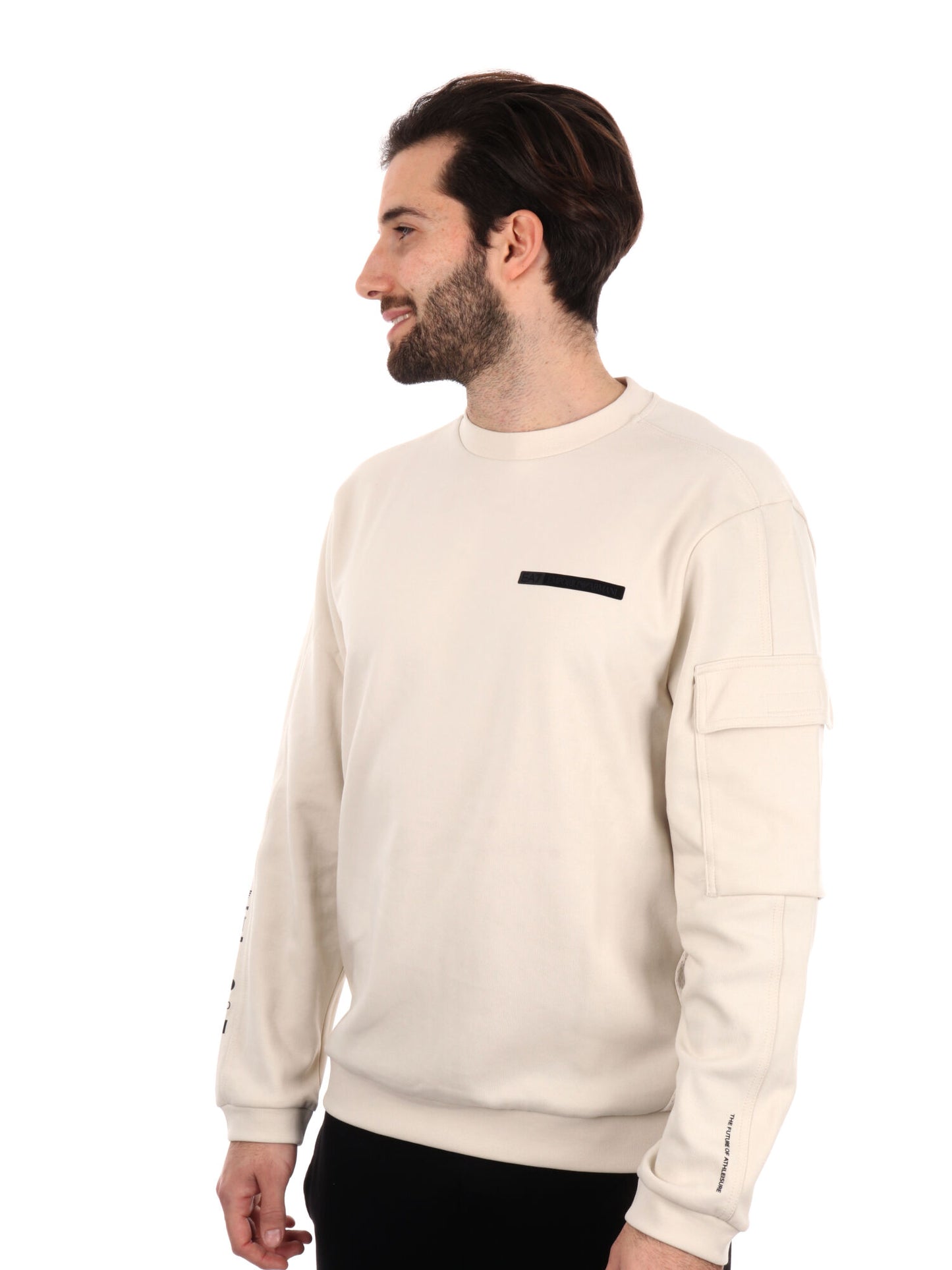 FELPA ATHLETICS EA7 EMPORIO ARMANI UOMO PANNA