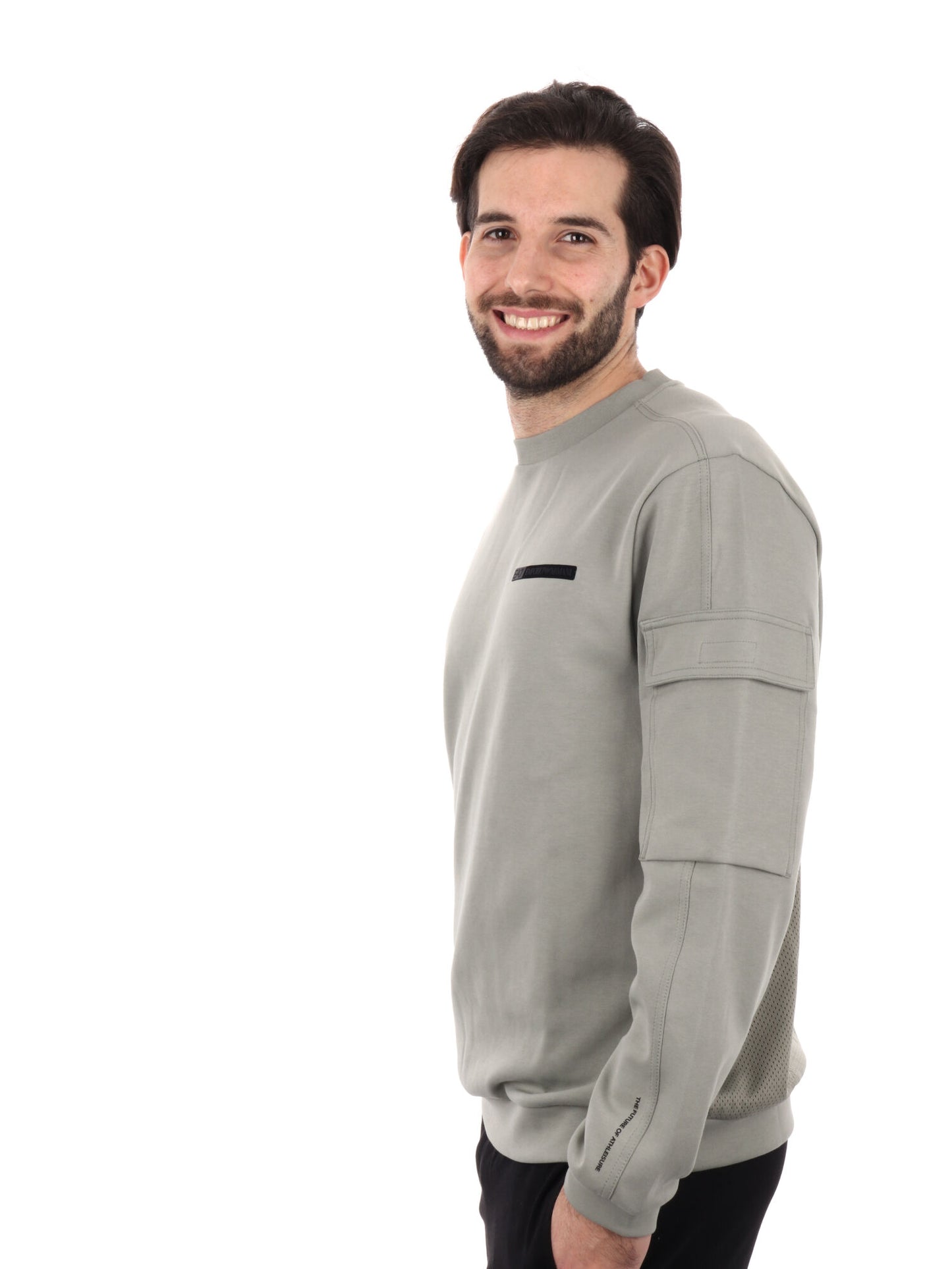 FELPA ATHLETICS EA7 EMPORIO ARMANI UOMO MILITARE