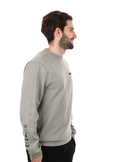 FELPA ATHLETICS EA7 EMPORIO ARMANI UOMO MILITARE