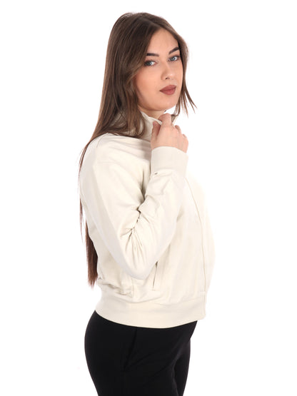 FELPA CON ZIP CORE LADY EA7 EMPORIO ARMANI DONNA PANNA