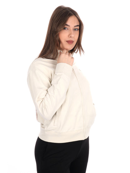 FELPA CON ZIP CORE LADY EA7 EMPORIO ARMANI DONNA PANNA