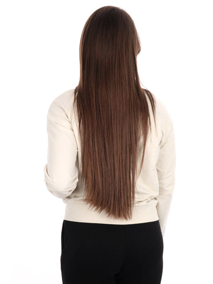 FELPA CON ZIP CORE LADY EA7 EMPORIO ARMANI DONNA PANNA