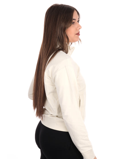 FELPA CON ZIP CORE LADY EA7 EMPORIO ARMANI DONNA PANNA