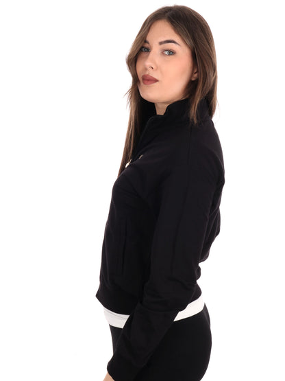 FELPA CON ZIP CORE LADY EA7 EMPORIO ARMANI DONNA NERO
