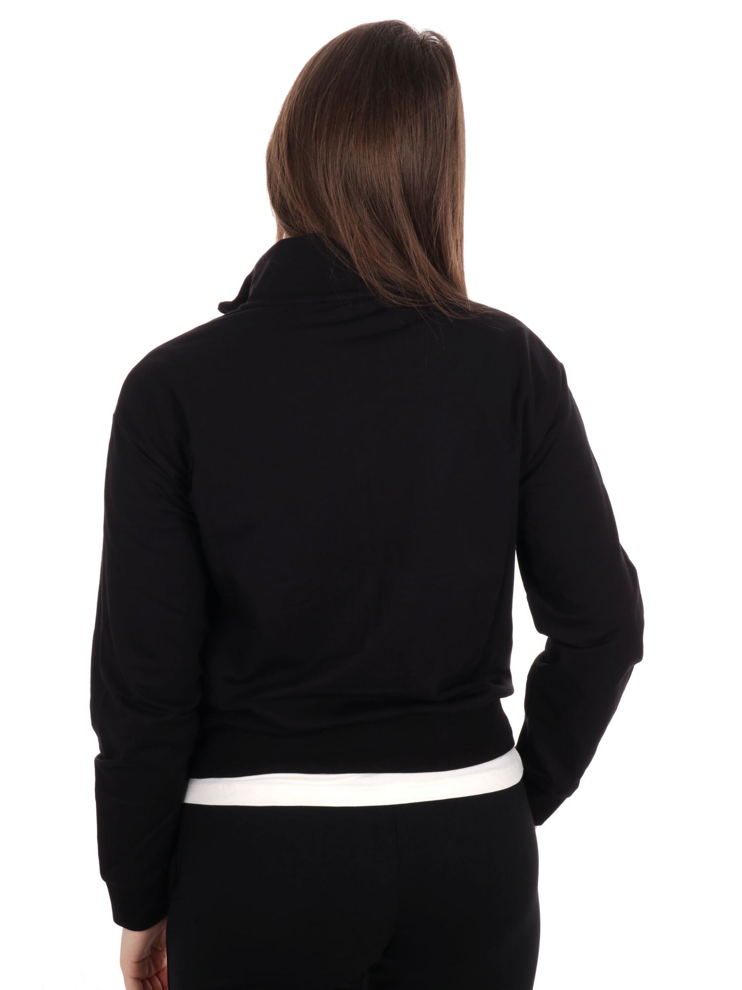 FELPA CON ZIP CORE LADY EA7 EMPORIO ARMANI DONNA NERO