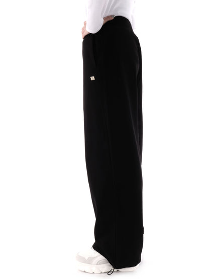 PANTALONE CON FONDO REGOLABILE EA7 EMPORIO ARMANI DONNA NERO