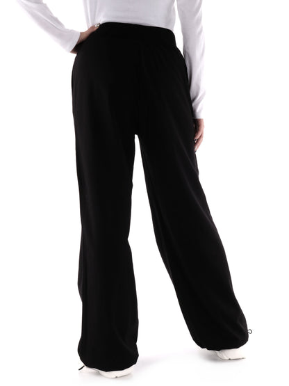 PANTALONE CON FONDO REGOLABILE EA7 EMPORIO ARMANI DONNA NERO