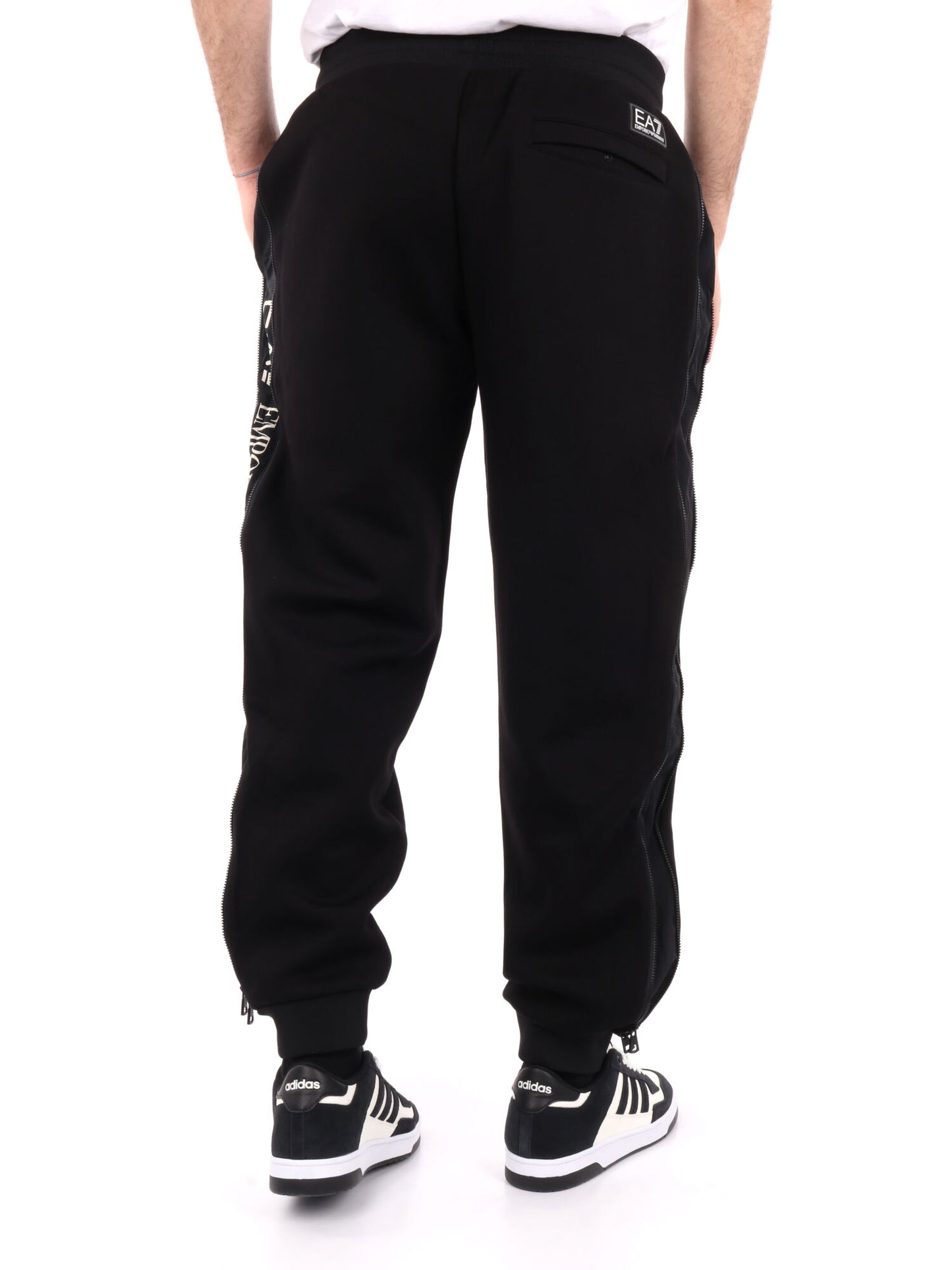 PANTALONE TAPE LOGO CON ZIP RMPORIO ARMANI 7 UOMO NERO
