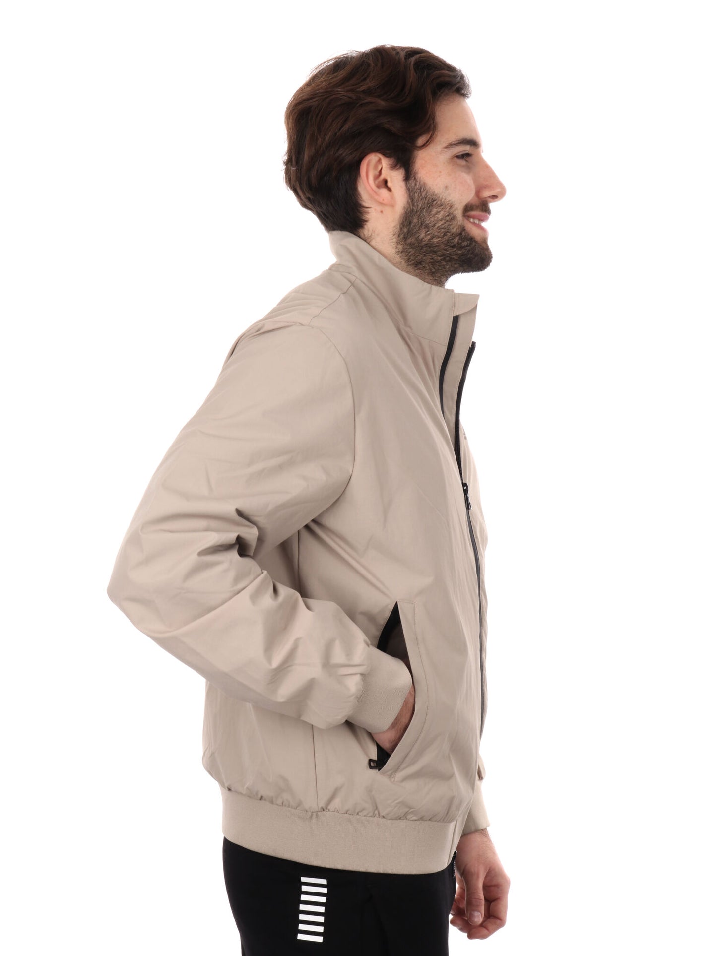 GIUBBINO CON ZIP CORE IDENTITY EA7 EMPORIO ARMANI UOMO BEIGE
