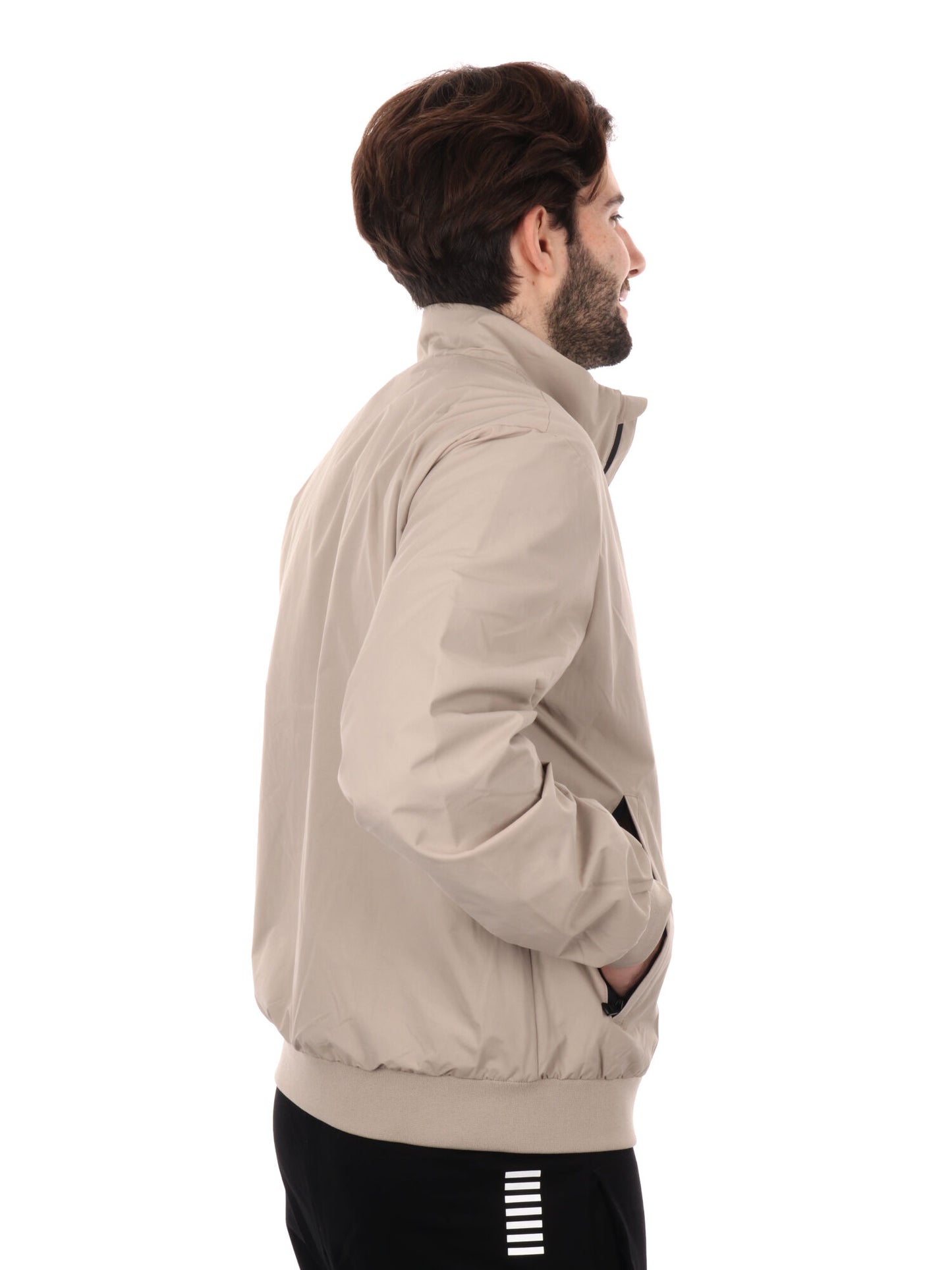GIUBBINO CON ZIP CORE IDENTITY EA7 EMPORIO ARMANI UOMO BEIGE
