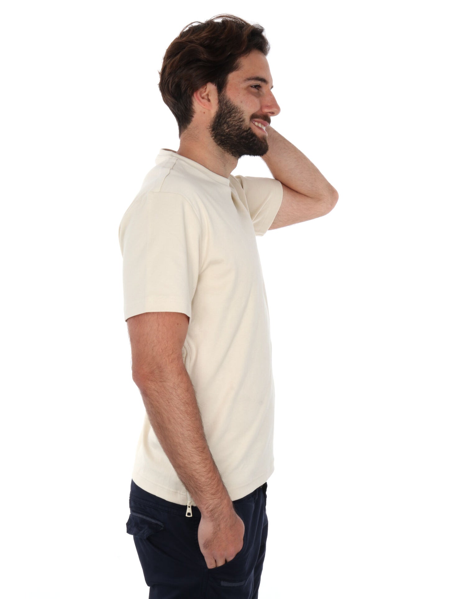 T-SHIRT LOGO TAPE EA7 EMPORIO ARMANI UOMO LATTE