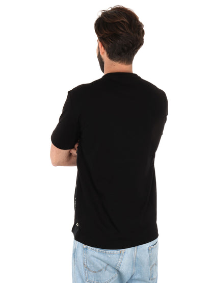 T-SHIRT LOGO TAPE EA7 EMPORIO ARMANI UOMO NERO
