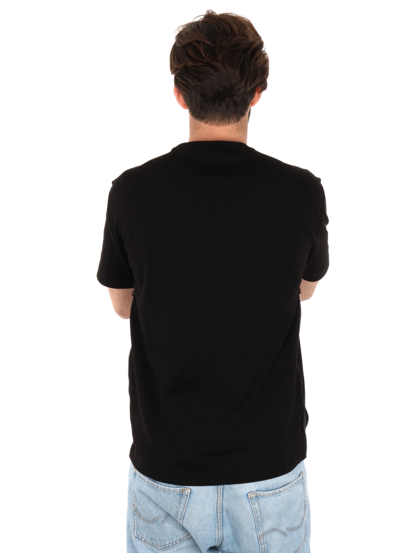 T-SHIRT LOGO TAPE EA7 EMPORIO ARMANI UOMO NERO