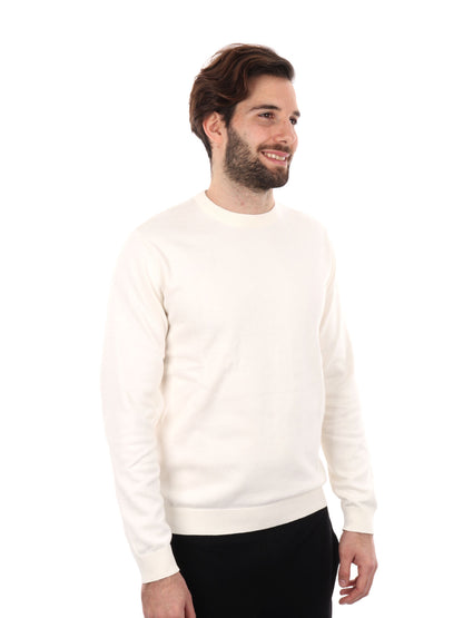 MAGLIA GIROCOLLO EA7 EMPORIO ARMANI UOMO PANNA