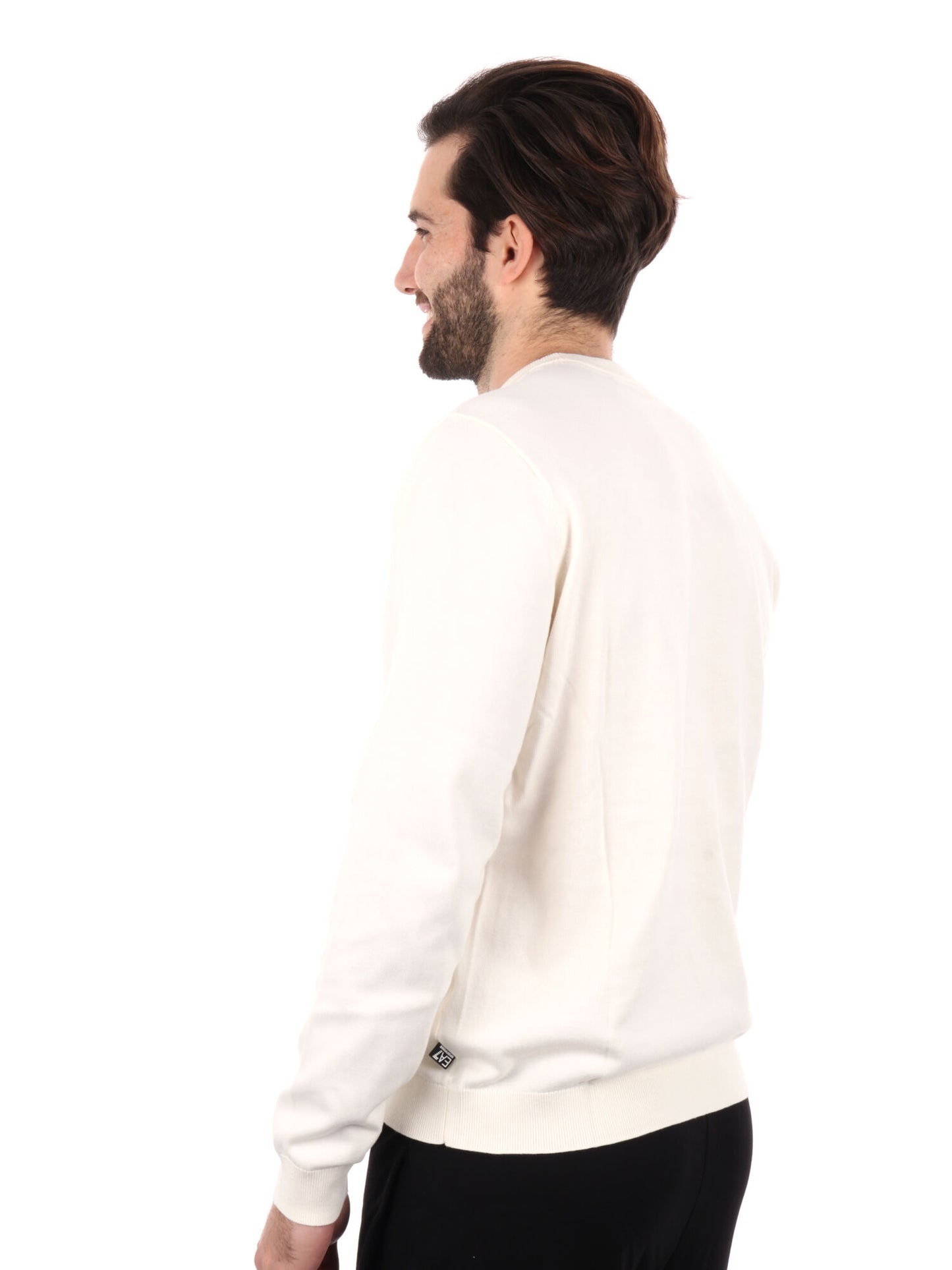 MAGLIA GIROCOLLO EA7 EMPORIO ARMANI UOMO PANNA