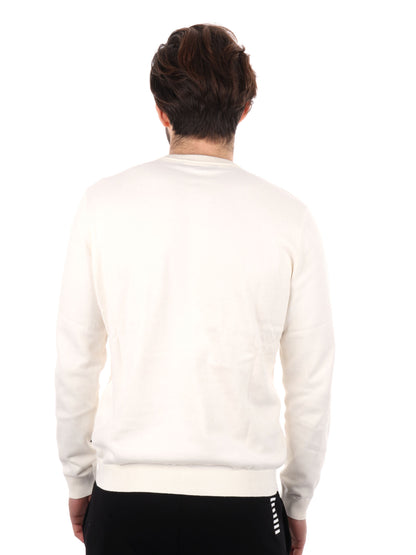 MAGLIA GIROCOLLO EA7 EMPORIO ARMANI UOMO PANNA