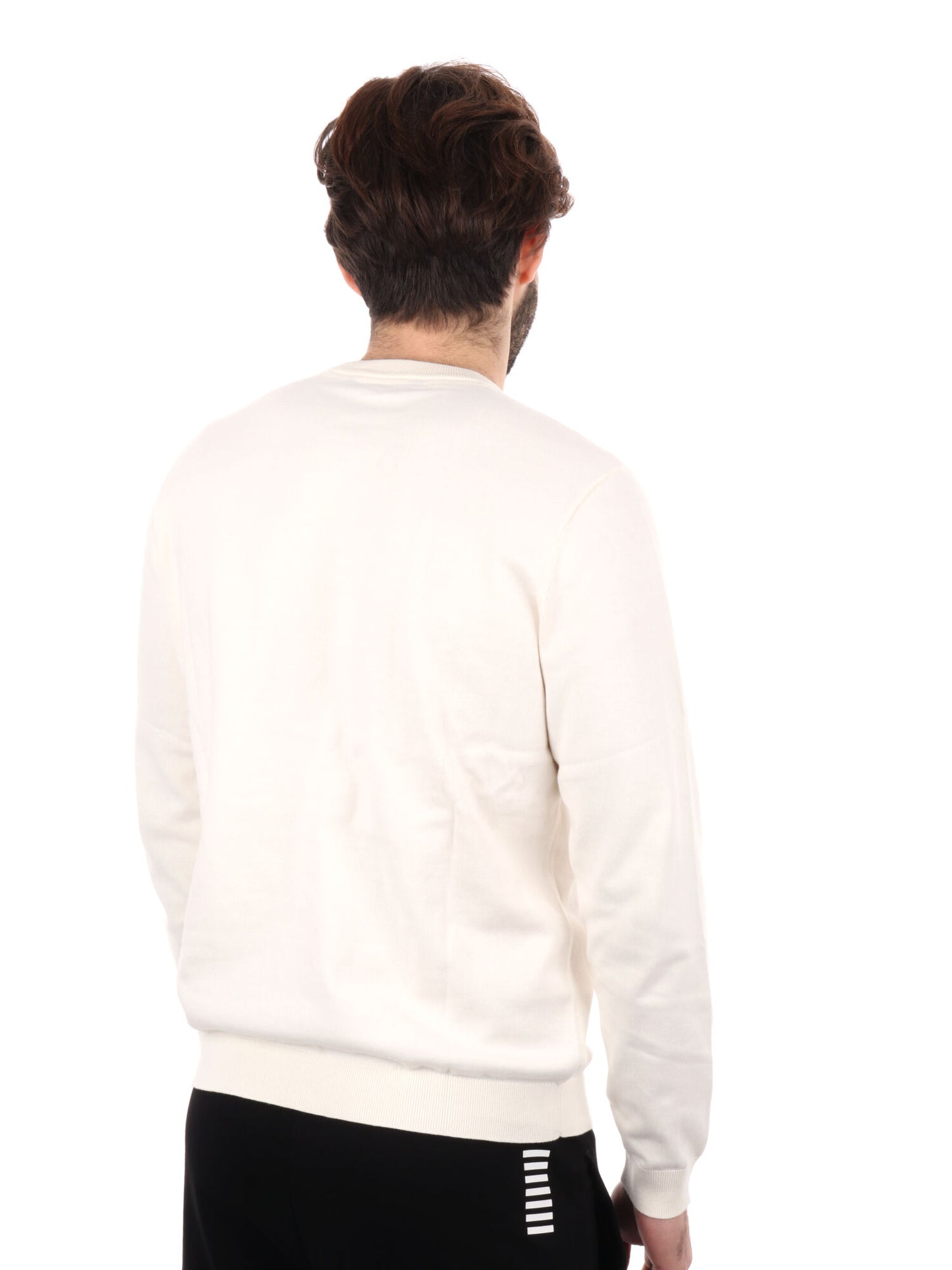 MAGLIA GIROCOLLO EA7 EMPORIO ARMANI UOMO PANNA