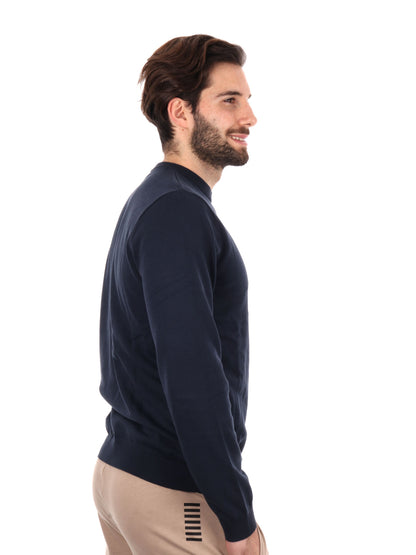 MAGLIA GIROCOLLO EA7 EMPORIO ARMANI UOMO BLU