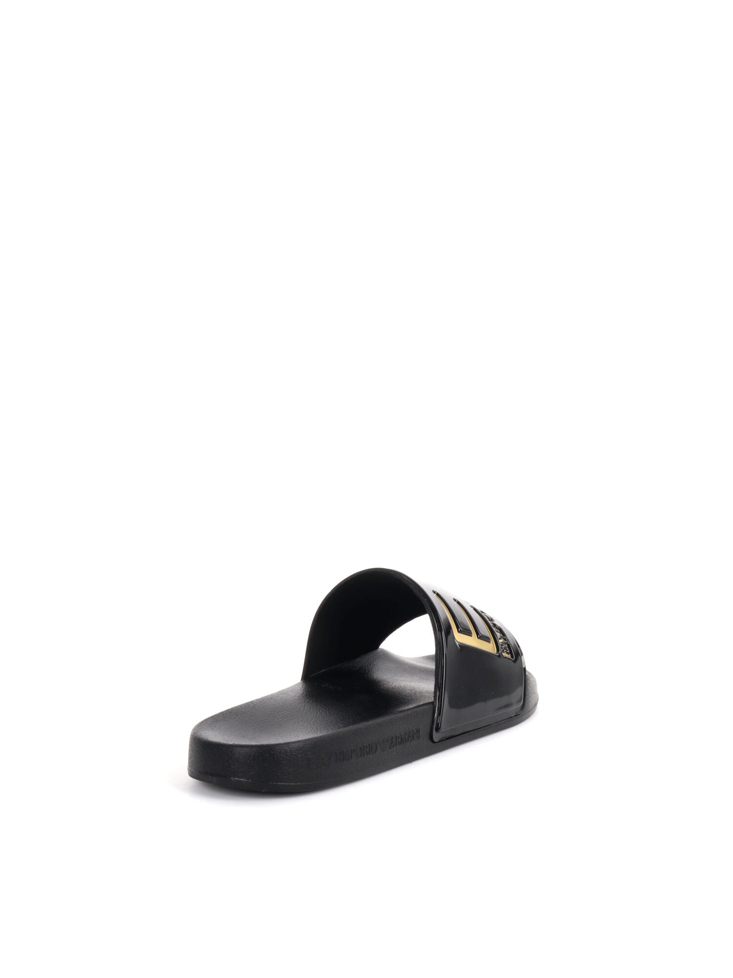 CIABATTA CON MAXI LOGO EA7 EMPORIO ARMANI UOMO NERO ORO