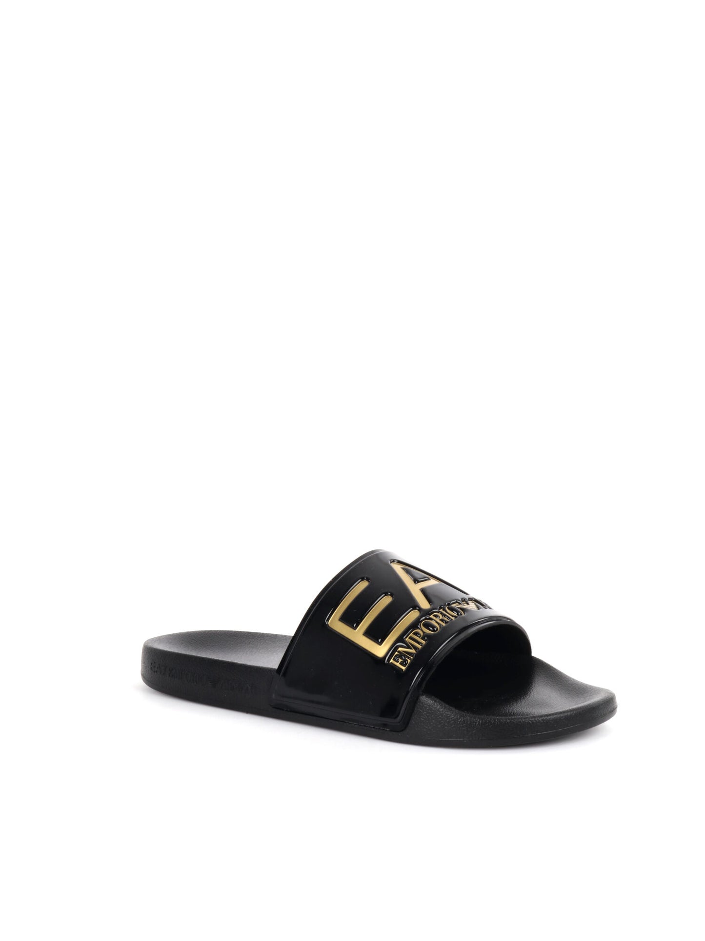 CIABATTA CON MAXI LOGO EA7 EMPORIO ARMANI UOMO NERO ORO