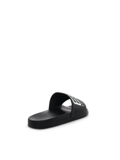 CIABATTA CON MAXI LOGO EA7 EMPORIO ARMANI UOMO NERO