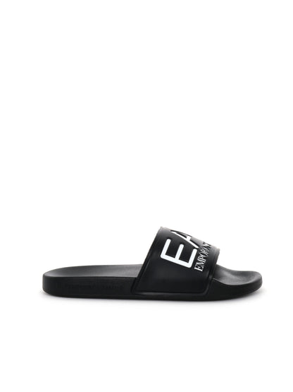 CIABATTA CON MAXI LOGO EA7 EMPORIO ARMANI UOMO NERO