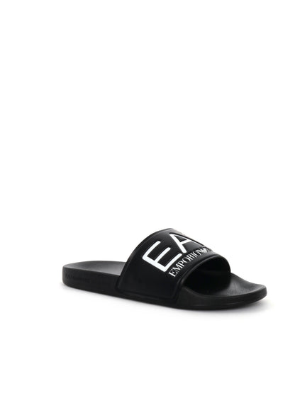 CIABATTA CON MAXI LOGO EA7 EMPORIO ARMANI UOMO NERO