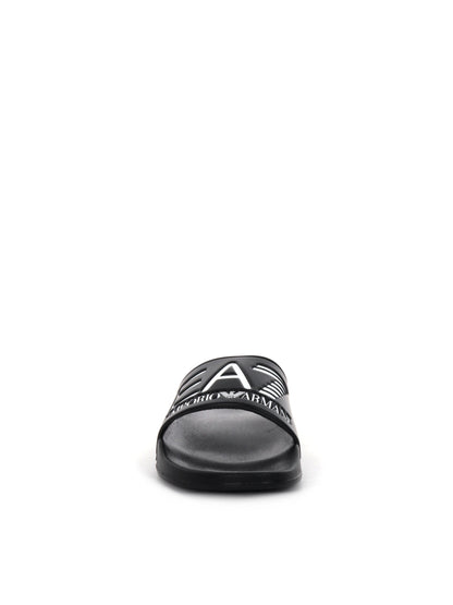 CIABATTA CON MAXI LOGO EA7 EMPORIO ARMANI UOMO NERO