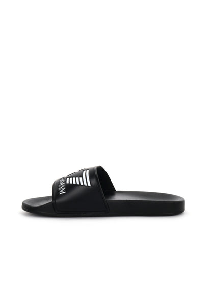 CIABATTA CON MAXI LOGO EA7 EMPORIO ARMANI UOMO NERO