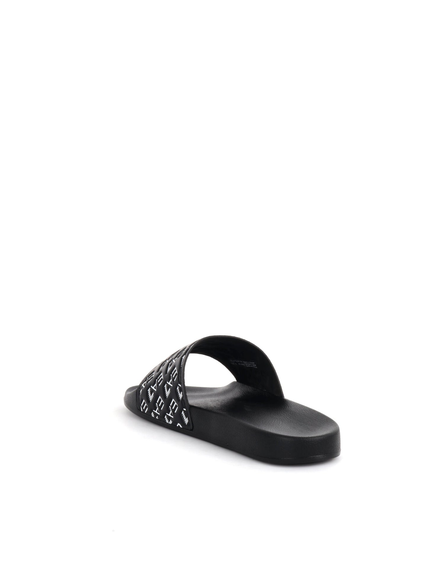 CIABATTA CON LOGO ALL-OVER EA7 EMPORIO ARMANI UOMO NERO-BIANCO
