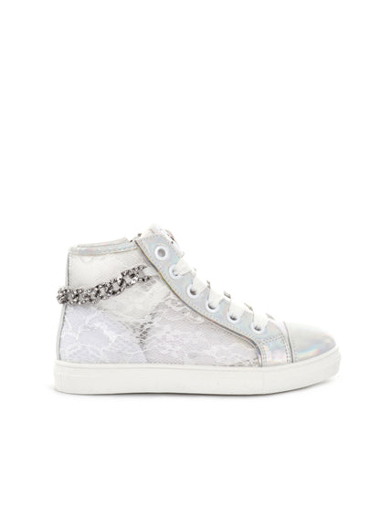 SNEAKERS IN PIZZO ASSO BAMBINA BIANCO
