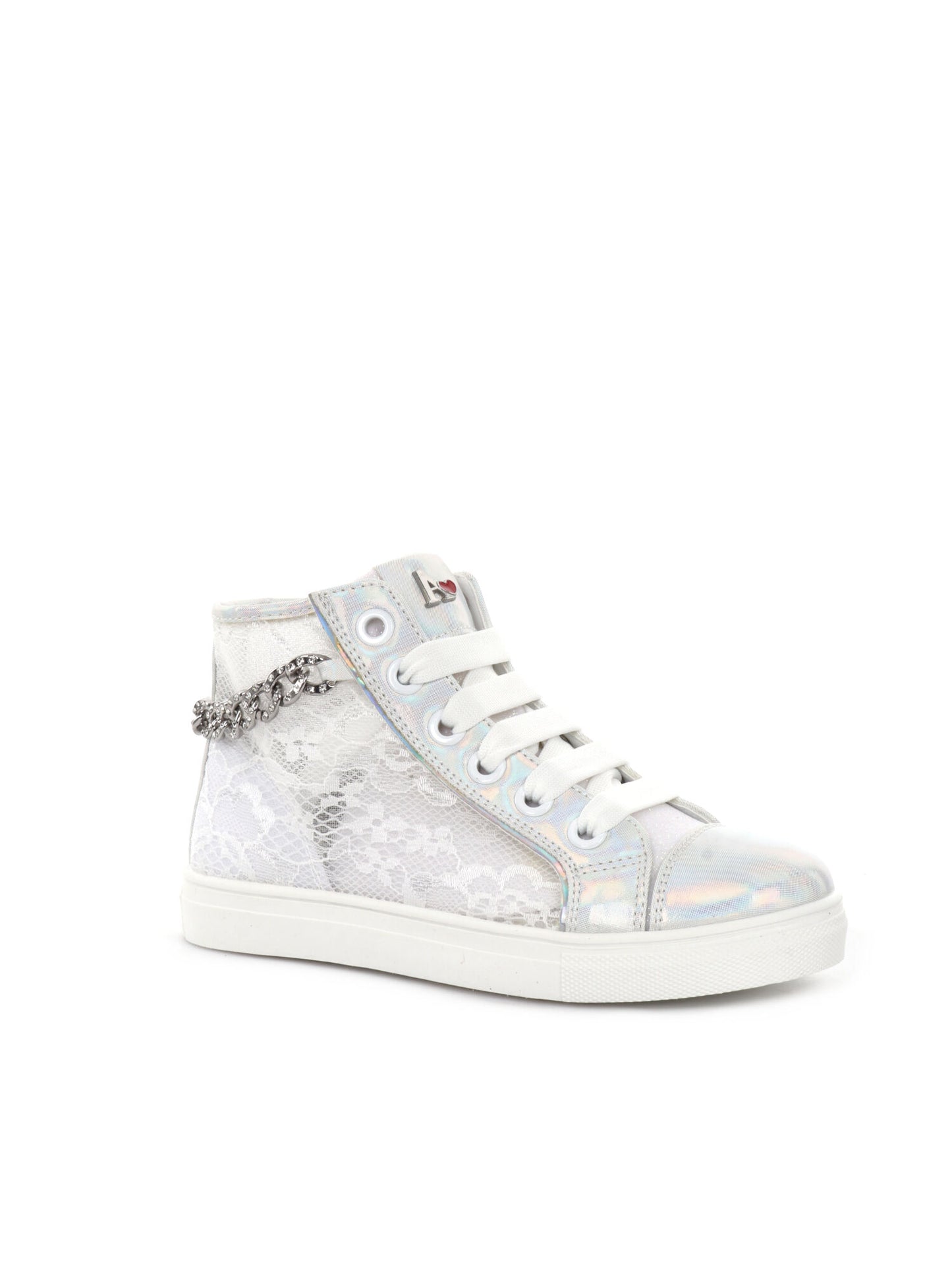 SNEAKERS IN PIZZO ASSO BAMBINA BIANCO