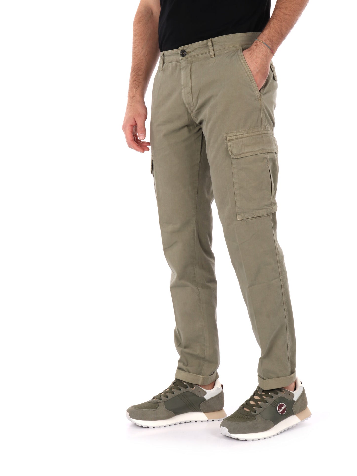 PANTALONE CARGO V0WEFT UOMO VERDE MILITARE