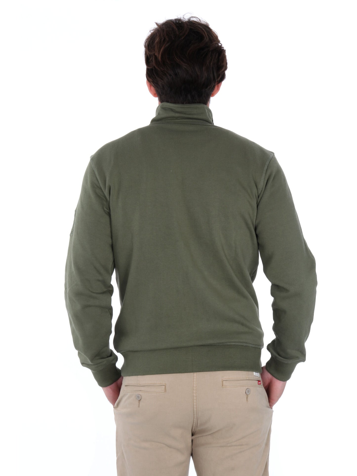 FELPA CON ZIP AERONAUTICA ITALIANA UOMO VERDE MILITARE